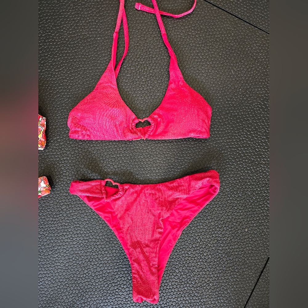 Blackbough Shimmering Red Bikini Set
